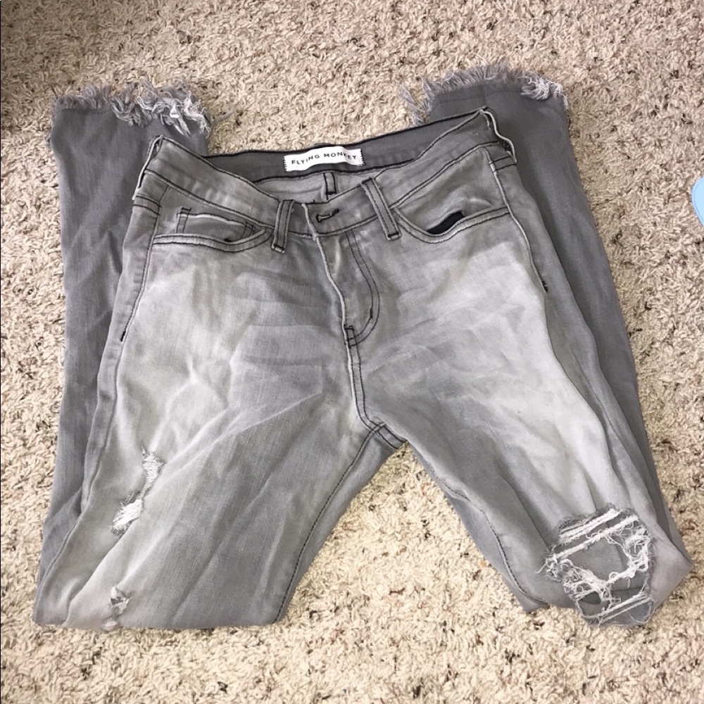 Flying monkey grey skinny jeans